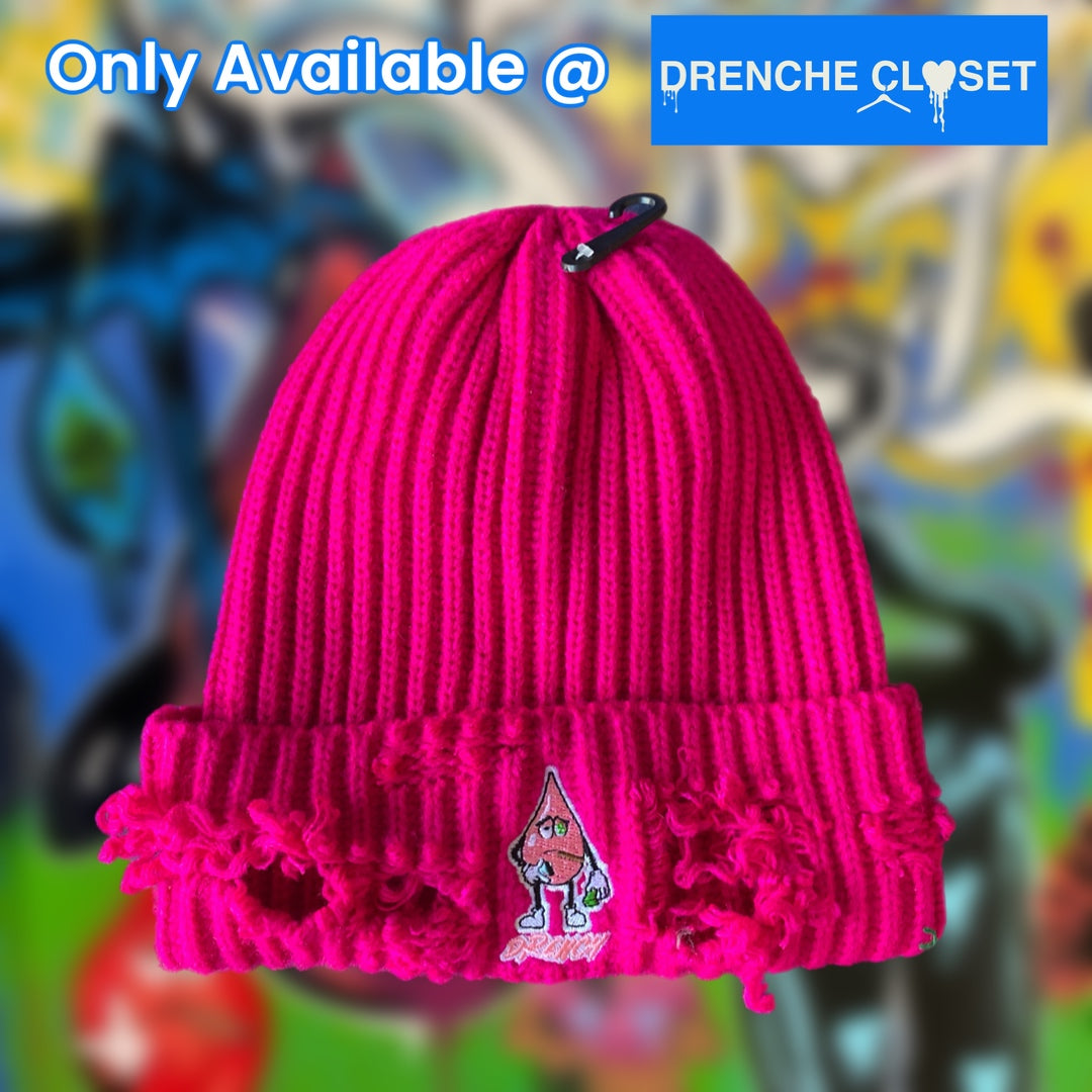 Distressed Knit Drenche Hat